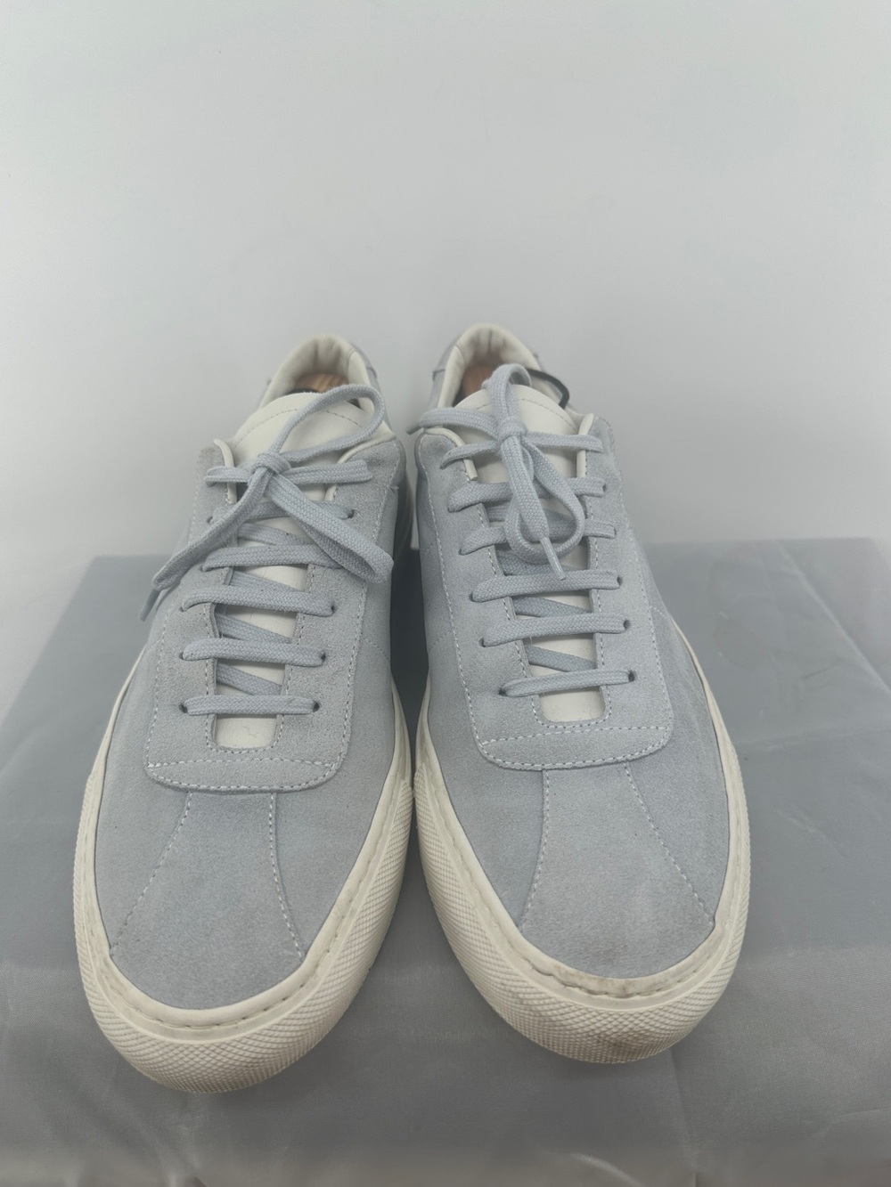 Common projects light blue suede sneakers